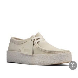 Clark’s Wallabee Cup White Nubuck leather size 8